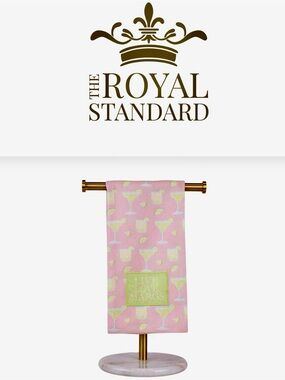 💚 Live Love Margs Hand tea Towel NWT pink lime wedges glasses Royal Standard